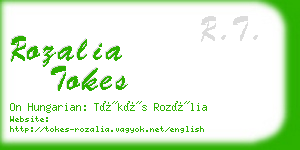 rozalia tokes business card